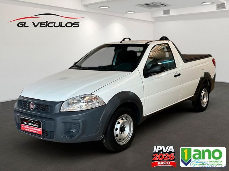 GL Veículos | Strada Fiat Strada Working HARD 1.4 Fire Flex 8V CS - Branco - 2020 20/20 - foto 1